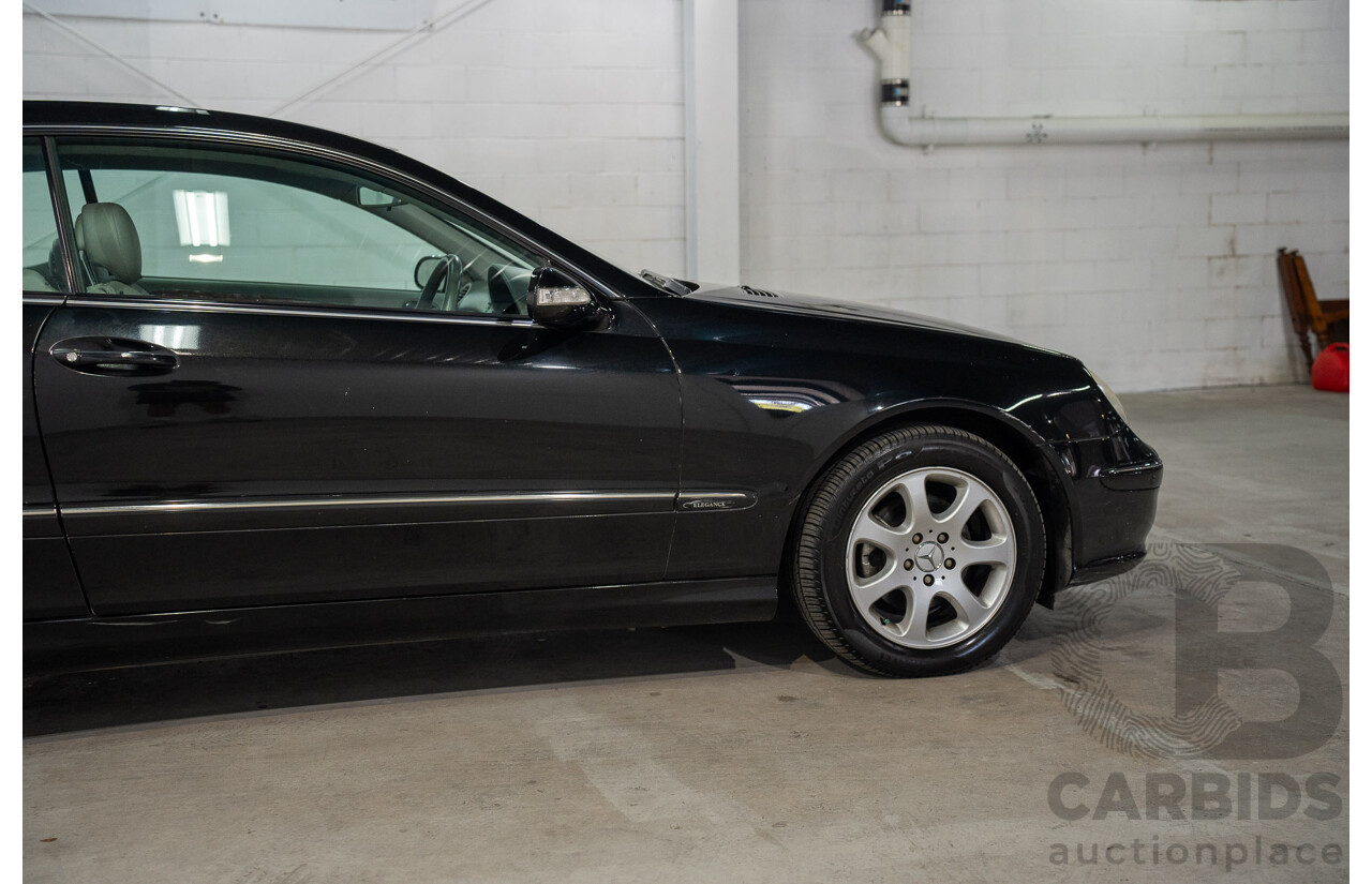 2/2005 Mercedes-Benz CLK200K Elegance C209 2d Coupe Obsidian Black Metallic Supercharged 1.8L