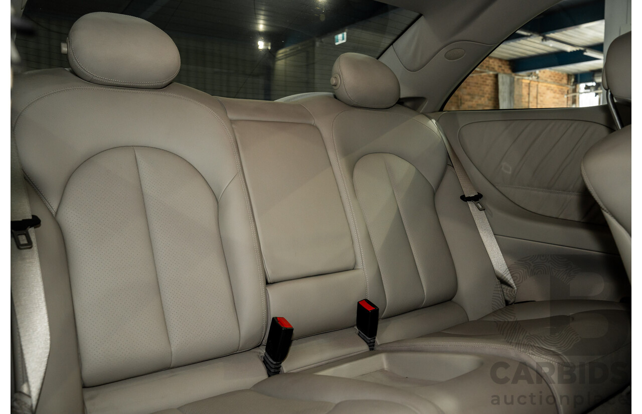 2/2005 Mercedes-Benz CLK200K Elegance C209 2d Coupe Obsidian Black Metallic Supercharged 1.8L