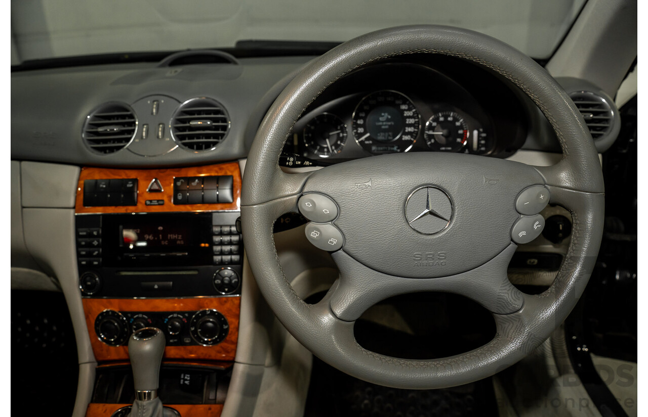 2/2005 Mercedes-Benz CLK200K Elegance C209 2d Coupe Obsidian Black Metallic Supercharged 1.8L