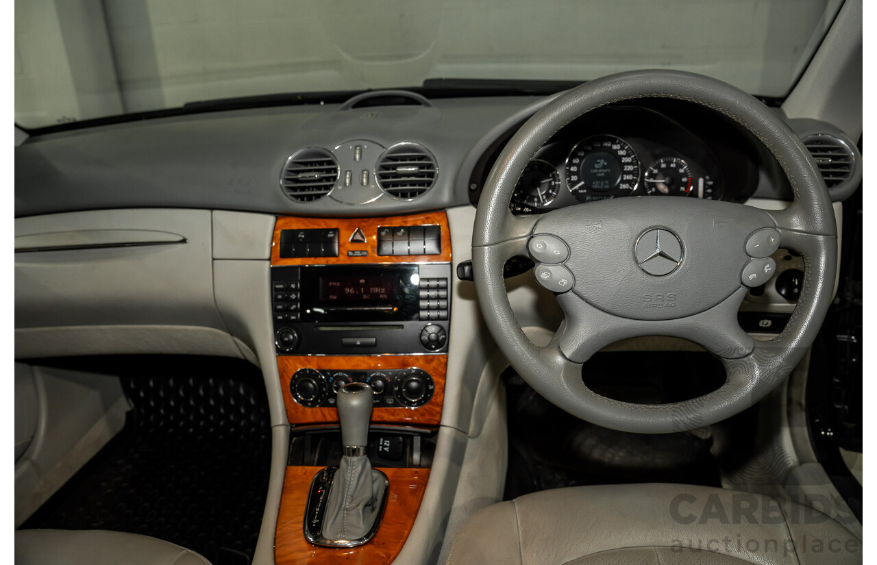 2/2005 Mercedes-Benz CLK200K Elegance C209 2d Coupe Obsidian Black Metallic Supercharged 1.8L