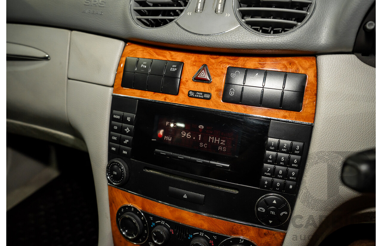 2/2005 Mercedes-Benz CLK200K Elegance C209 2d Coupe Obsidian Black Metallic Supercharged 1.8L