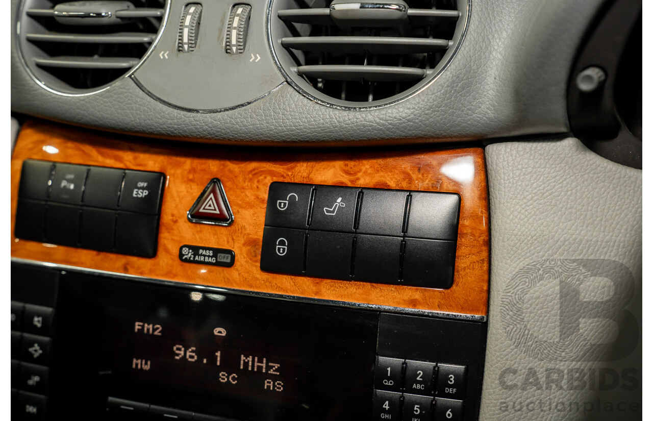 2/2005 Mercedes-Benz CLK200K Elegance C209 2d Coupe Obsidian Black Metallic Supercharged 1.8L