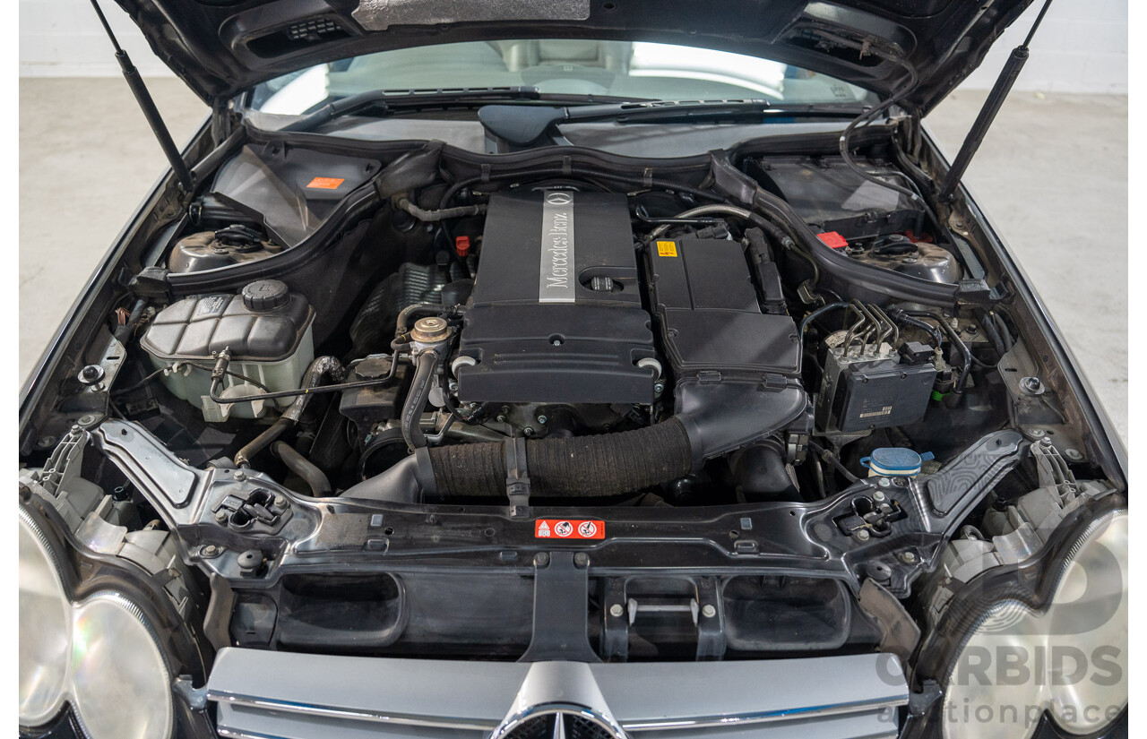 2/2005 Mercedes-Benz CLK200K Elegance C209 2d Coupe Obsidian Black Metallic Supercharged 1.8L