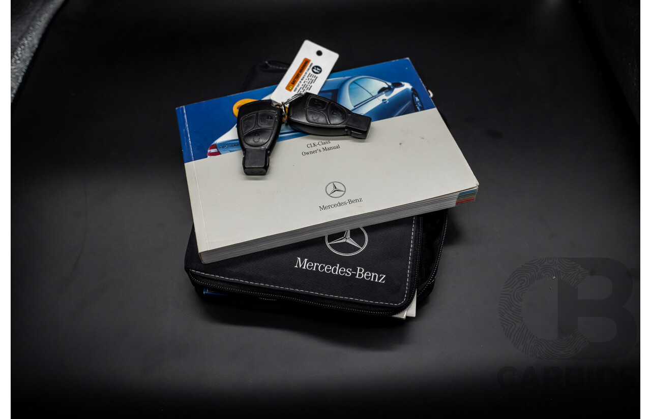 2/2005 Mercedes-Benz CLK200K Elegance C209 2d Coupe Obsidian Black Metallic Supercharged 1.8L