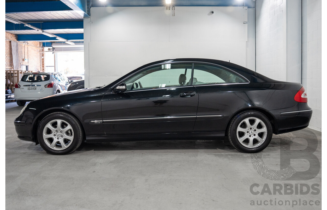 2/2005 Mercedes-Benz CLK200K Elegance C209 2d Coupe Obsidian Black Metallic Supercharged 1.8L