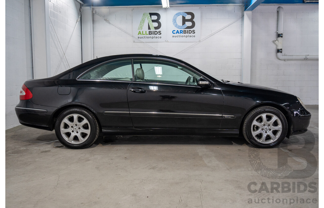 2/2005 Mercedes-Benz CLK200K Elegance C209 2d Coupe Obsidian Black Metallic Supercharged 1.8L