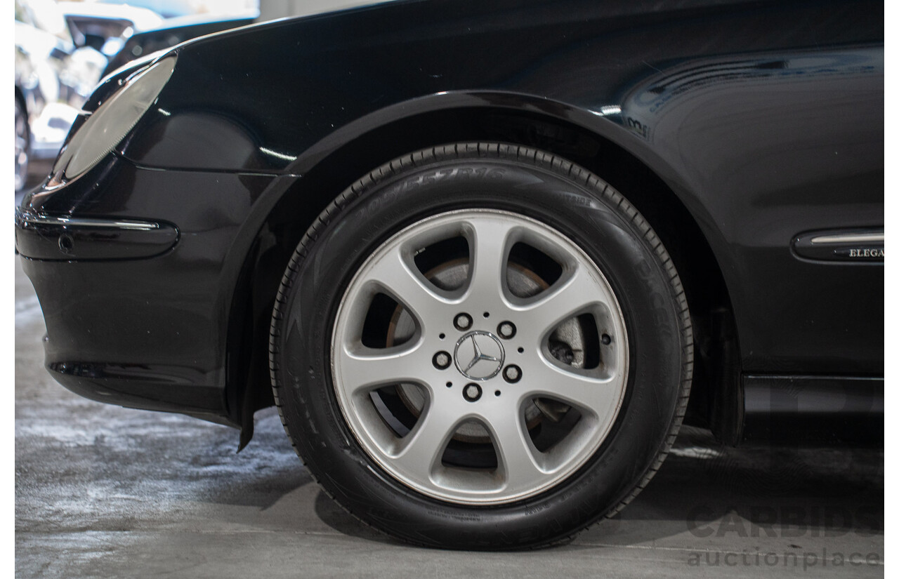 2/2005 Mercedes-Benz CLK200K Elegance C209 2d Coupe Obsidian Black Metallic Supercharged 1.8L