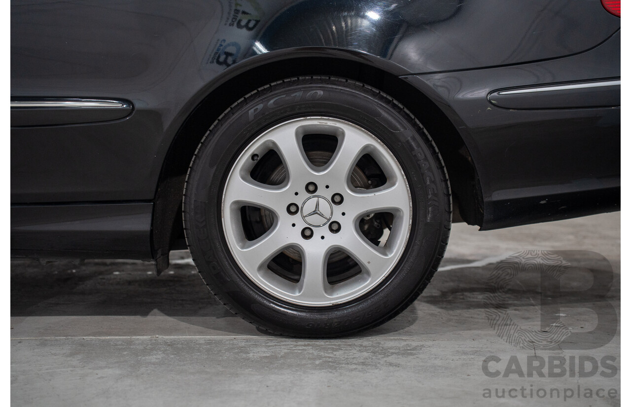 2/2005 Mercedes-Benz CLK200K Elegance C209 2d Coupe Obsidian Black Metallic Supercharged 1.8L