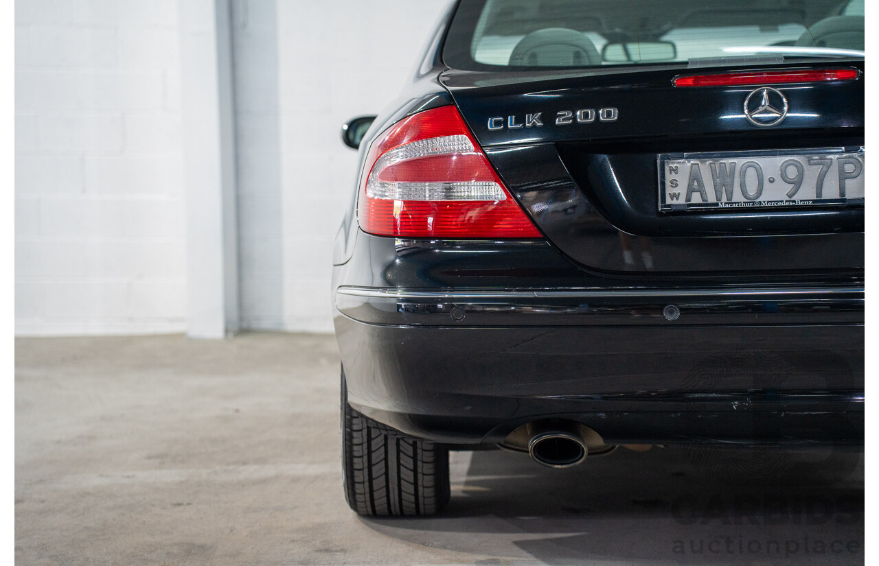 2/2005 Mercedes-Benz CLK200K Elegance C209 2d Coupe Obsidian Black Metallic Supercharged 1.8L