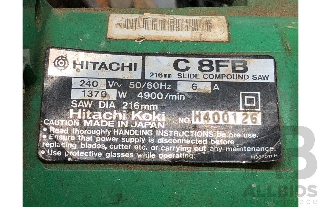 Hitachi 216mm Sliding Compound Mitre Saw