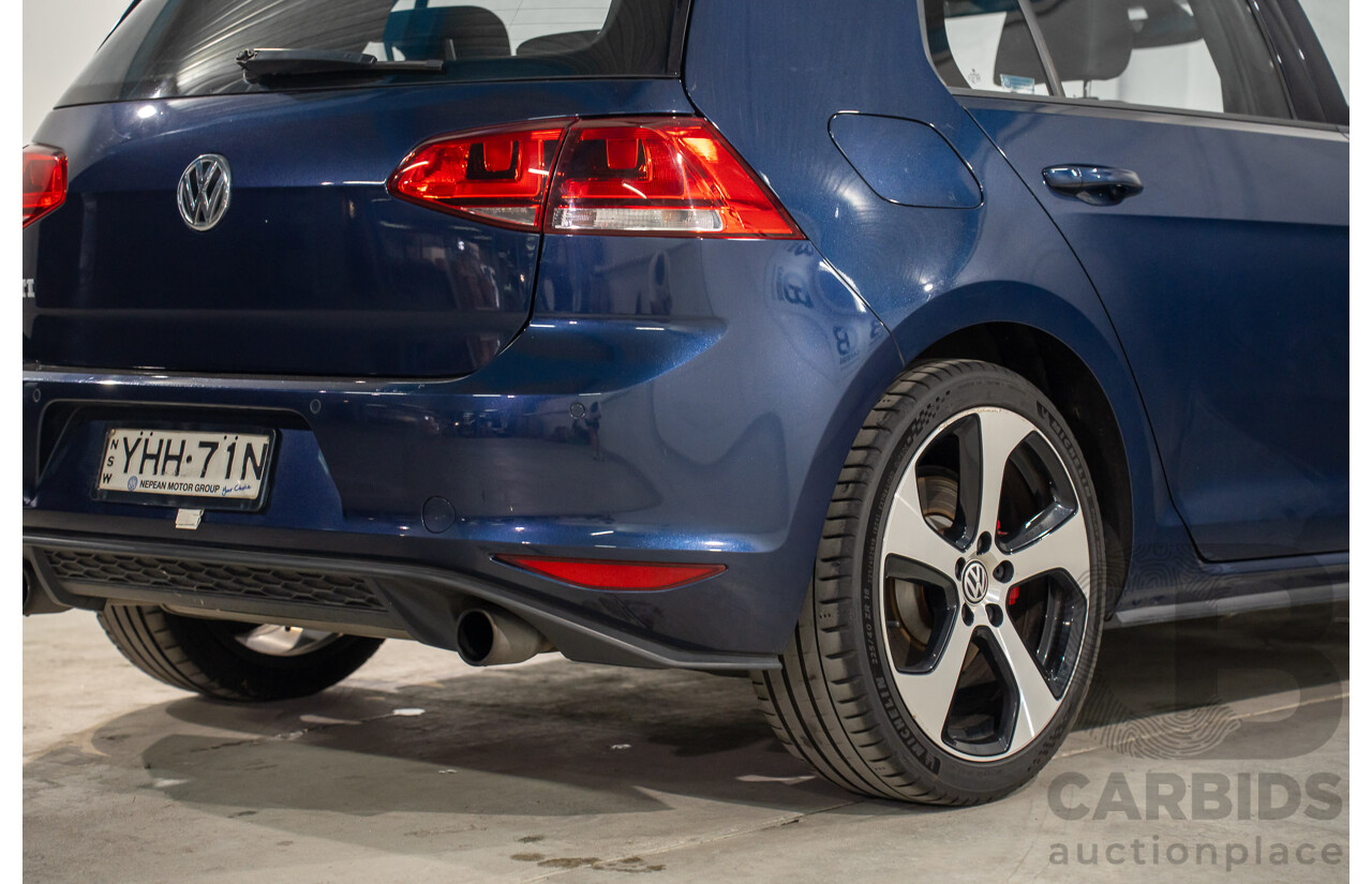 04/2017 Volkswagen Golf GTi (FWD) AU MY17 5d Hatchback Dark Iron Blue Metallic Turbo 2.0L