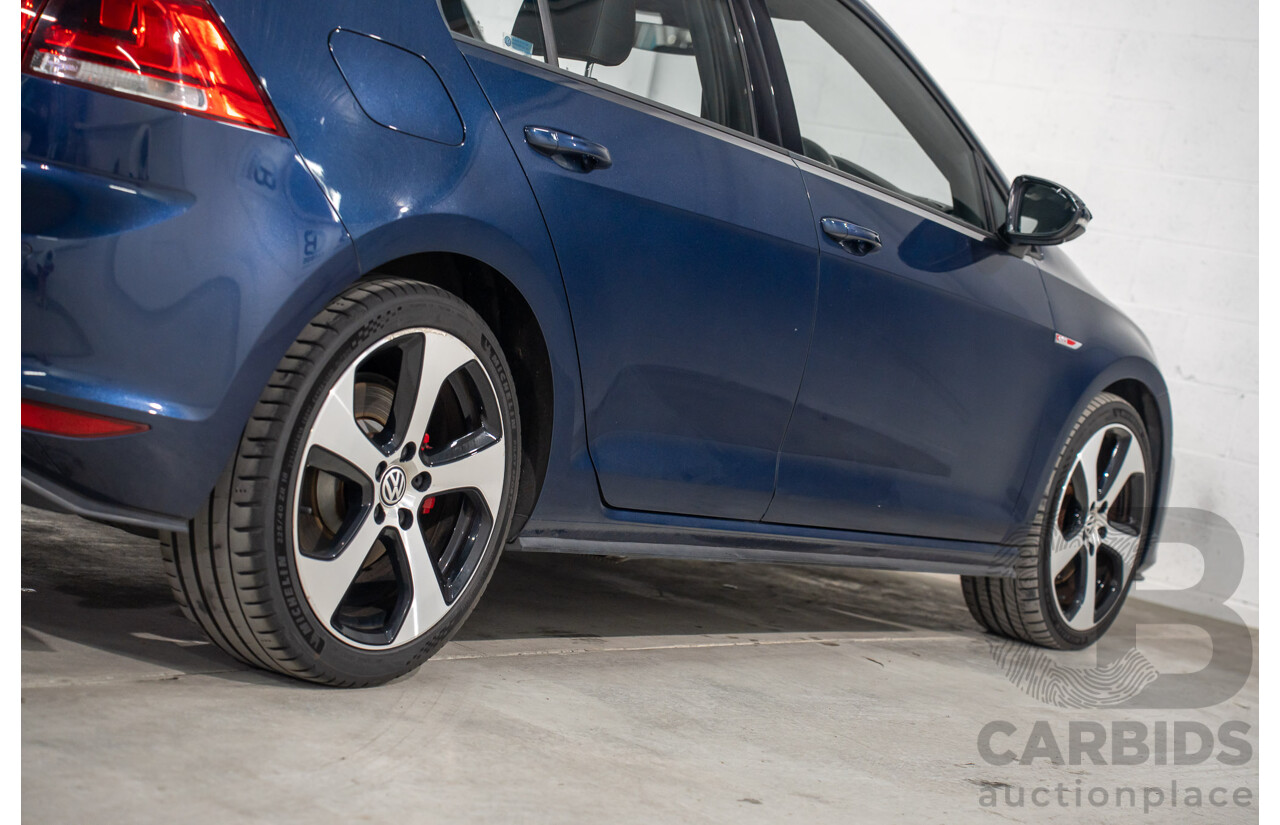 04/2017 Volkswagen Golf GTi (FWD) AU MY17 5d Hatchback Dark Iron Blue Metallic Turbo 2.0L
