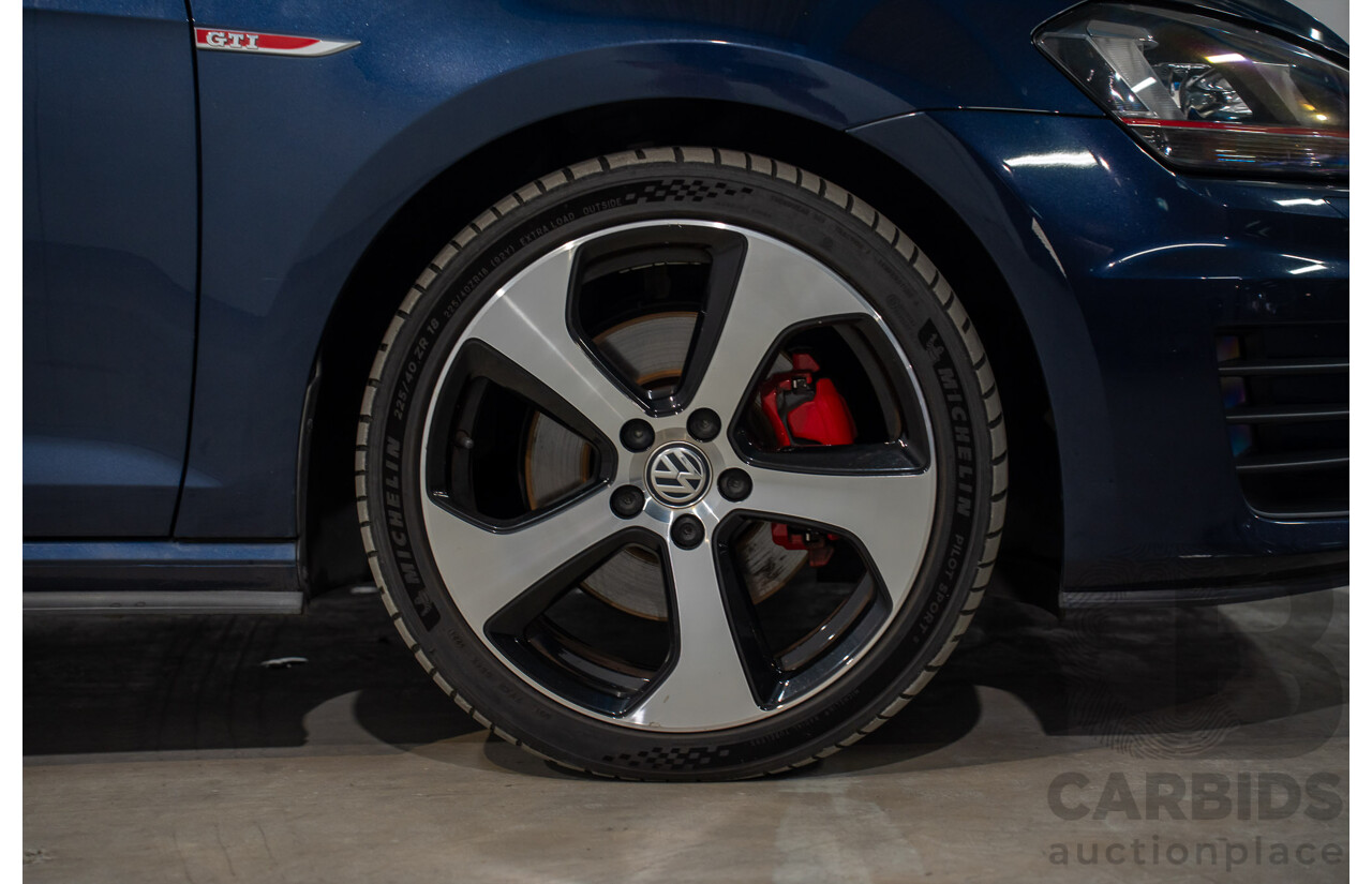 04/2017 Volkswagen Golf GTi (FWD) AU MY17 5d Hatchback Dark Iron Blue Metallic Turbo 2.0L
