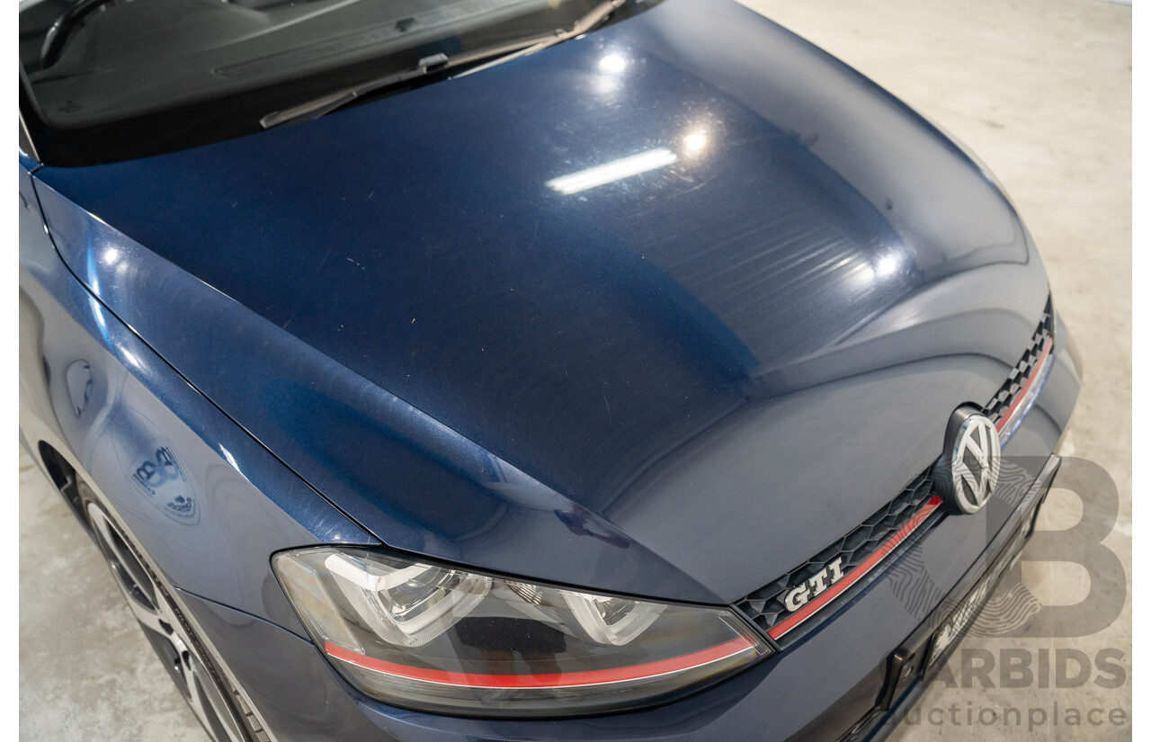 04/2017 Volkswagen Golf GTi (FWD) AU MY17 5d Hatchback Dark Iron Blue Metallic Turbo 2.0L