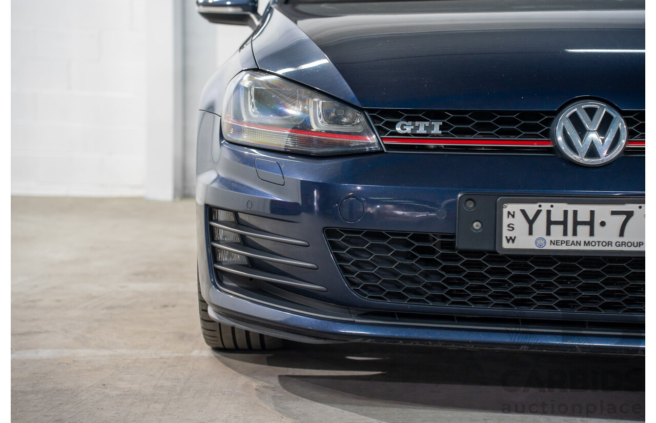 04/2017 Volkswagen Golf GTi (FWD) AU MY17 5d Hatchback Dark Iron Blue Metallic Turbo 2.0L