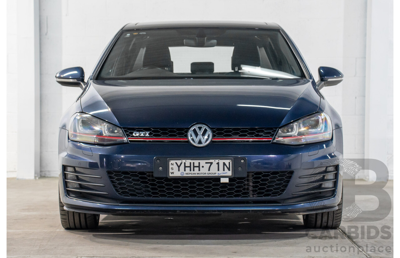 04/2017 Volkswagen Golf GTi (FWD) AU MY17 5d Hatchback Dark Iron Blue Metallic Turbo 2.0L