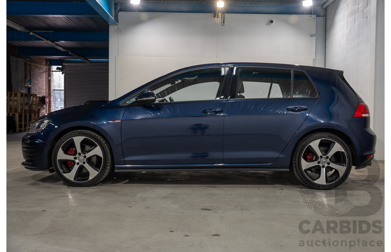 04/2017 Volkswagen Golf GTi (FWD) AU MY17 5d Hatchback Dark Iron Blue Metallic Turbo 2.0L
