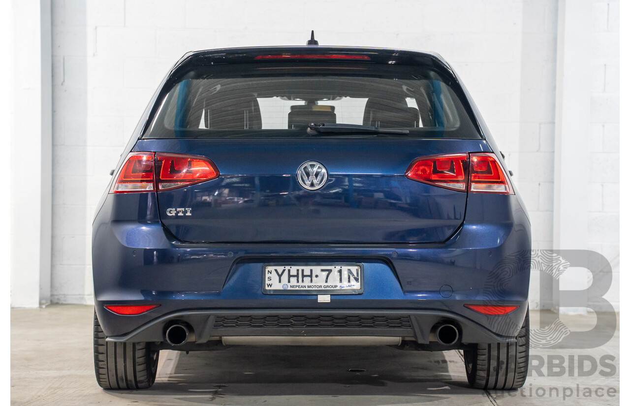 04/2017 Volkswagen Golf GTi (FWD) AU MY17 5d Hatchback Dark Iron Blue Metallic Turbo 2.0L