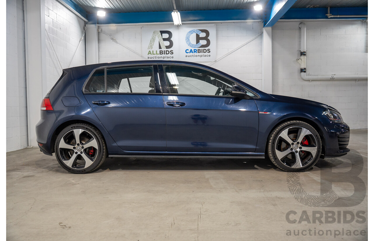 04/2017 Volkswagen Golf GTi (FWD) AU MY17 5d Hatchback Dark Iron Blue Metallic Turbo 2.0L