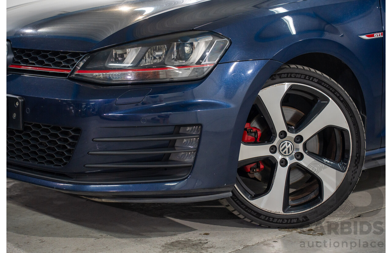 04/2017 Volkswagen Golf GTi (FWD) AU MY17 5d Hatchback Dark Iron Blue Metallic Turbo 2.0L
