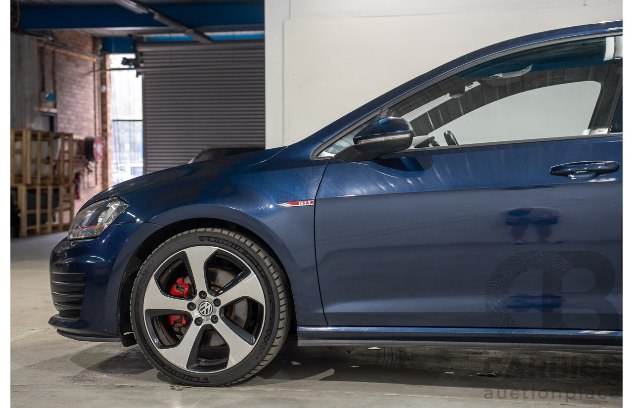 04/2017 Volkswagen Golf GTi (FWD) AU MY17 5d Hatchback Dark Iron Blue Metallic Turbo 2.0L