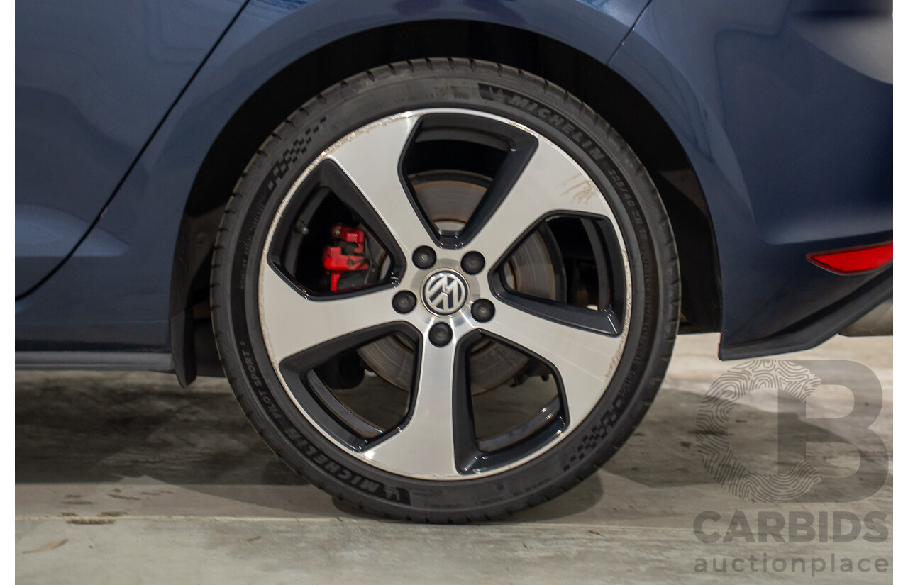04/2017 Volkswagen Golf GTi (FWD) AU MY17 5d Hatchback Dark Iron Blue Metallic Turbo 2.0L
