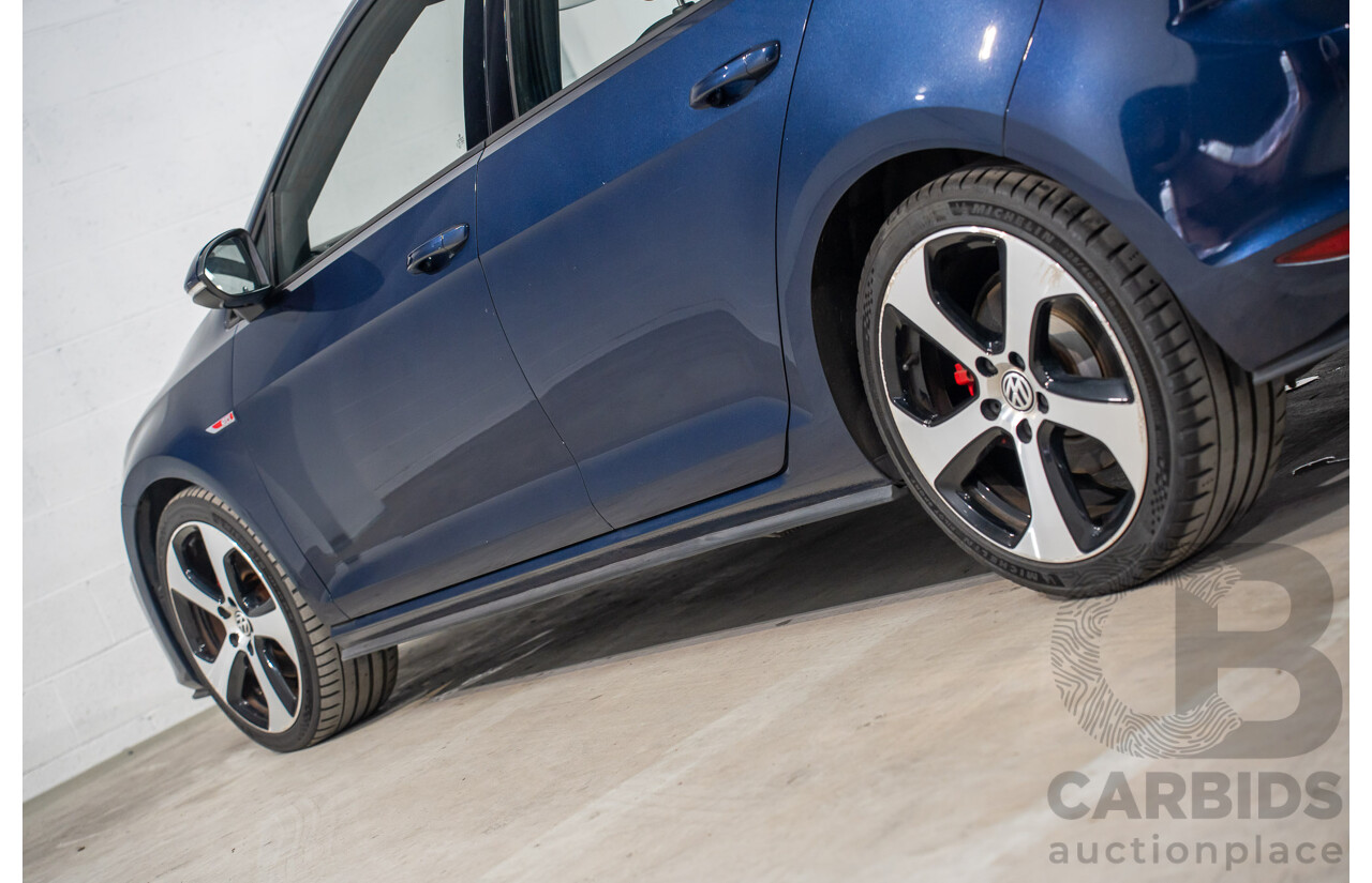 04/2017 Volkswagen Golf GTi (FWD) AU MY17 5d Hatchback Dark Iron Blue Metallic Turbo 2.0L