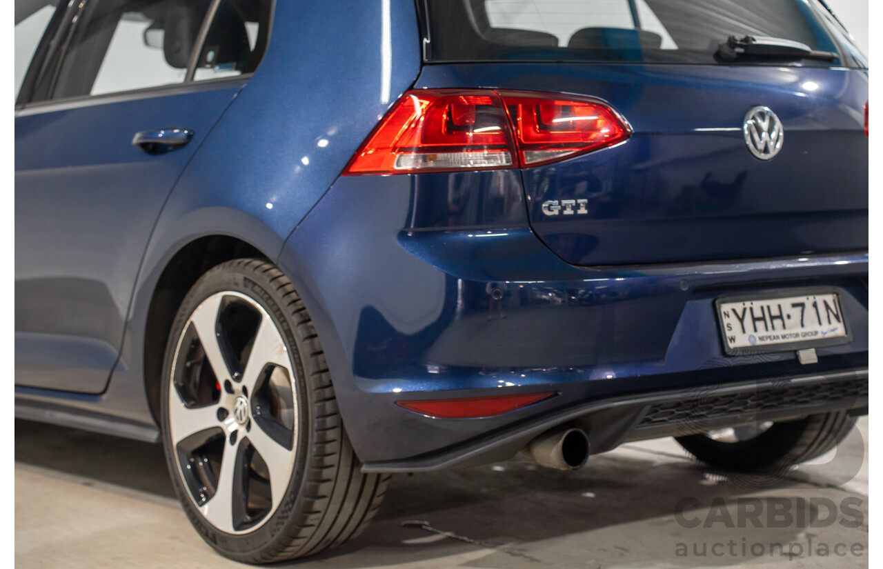 04/2017 Volkswagen Golf GTi (FWD) AU MY17 5d Hatchback Dark Iron Blue Metallic Turbo 2.0L