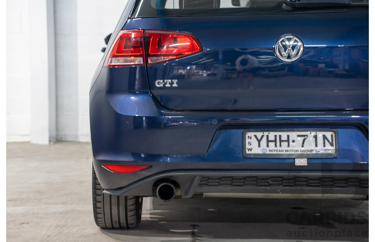 04/2017 Volkswagen Golf GTi (FWD) AU MY17 5d Hatchback Dark Iron Blue Metallic Turbo 2.0L