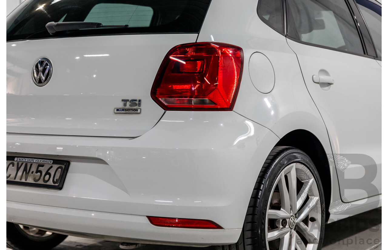 3/2015 Volkswagen Polo 81 TSI Comfortline 6R MY15 5d Hatchback Pure White Turbo 1.2L
