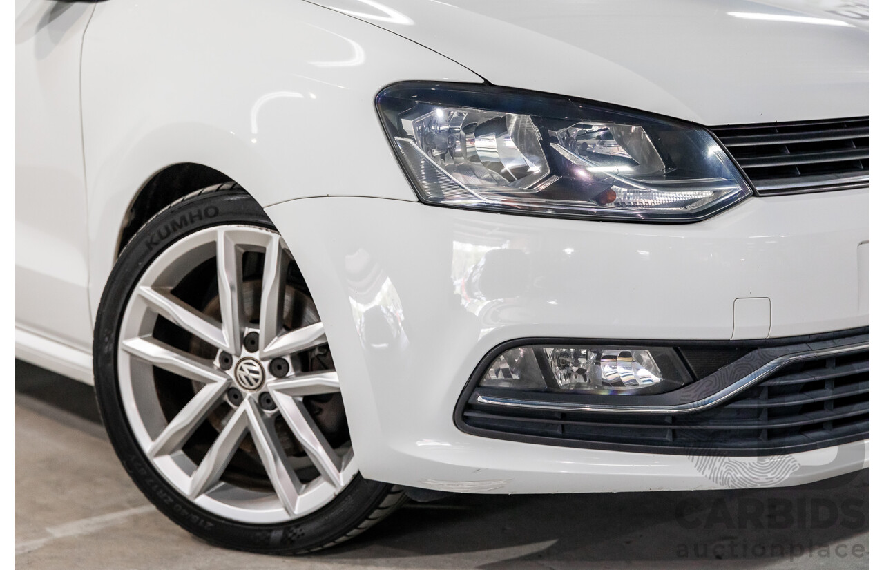 3/2015 Volkswagen Polo 81 TSI Comfortline 6R MY15 5d Hatchback Pure White Turbo 1.2L