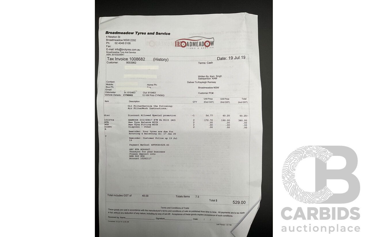 3/2015 Volkswagen Polo 81 TSI Comfortline 6R MY15 5d Hatchback Pure White Turbo 1.2L