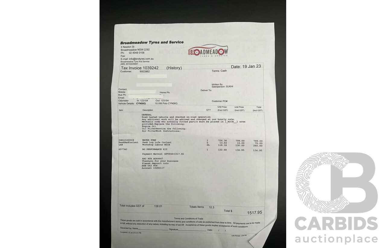 3/2015 Volkswagen Polo 81 TSI Comfortline 6R MY15 5d Hatchback Pure White Turbo 1.2L