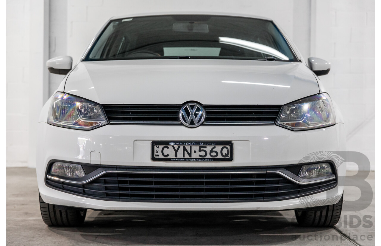3/2015 Volkswagen Polo 81 TSI Comfortline 6R MY15 5d Hatchback Pure White Turbo 1.2L