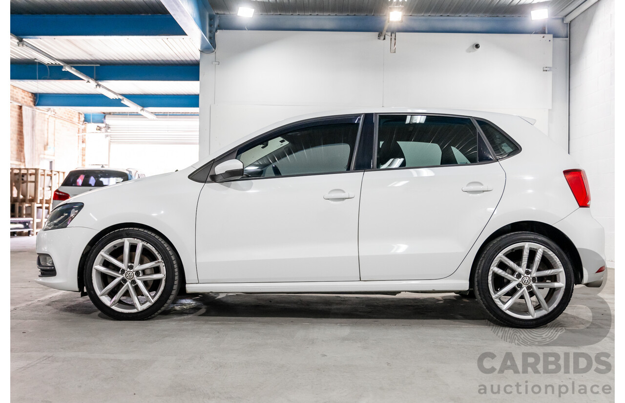 3/2015 Volkswagen Polo 81 TSI Comfortline 6R MY15 5d Hatchback Pure White Turbo 1.2L