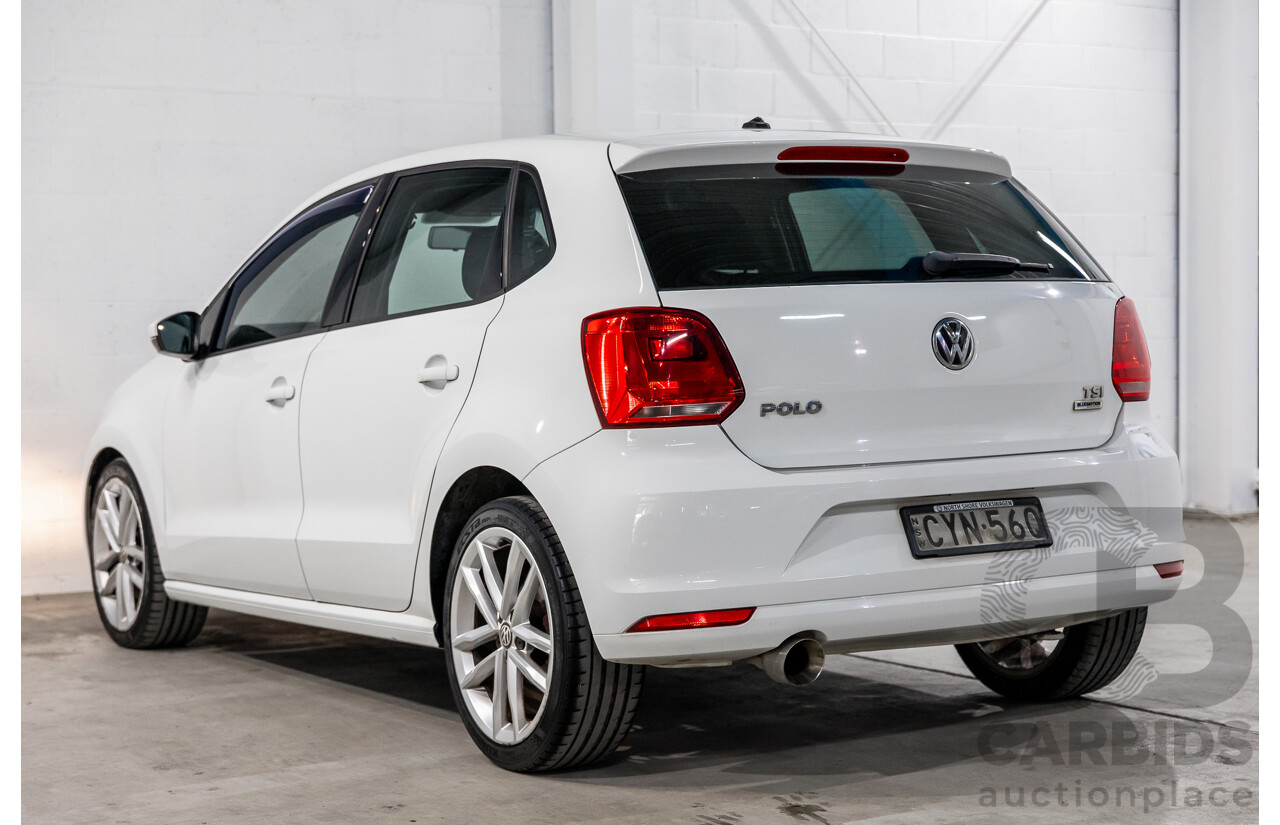 3/2015 Volkswagen Polo 81 TSI Comfortline 6R MY15 5d Hatchback Pure White Turbo 1.2L