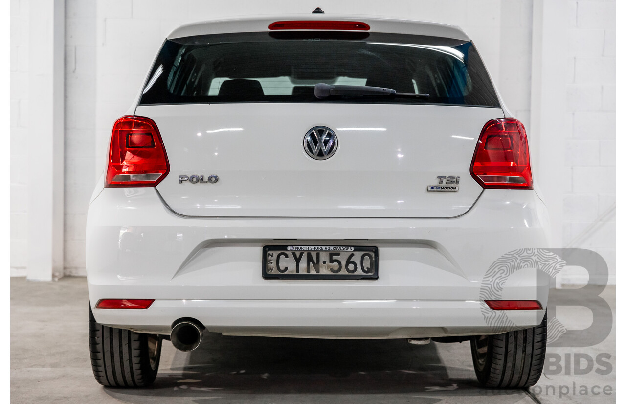 3/2015 Volkswagen Polo 81 TSI Comfortline 6R MY15 5d Hatchback Pure White Turbo 1.2L