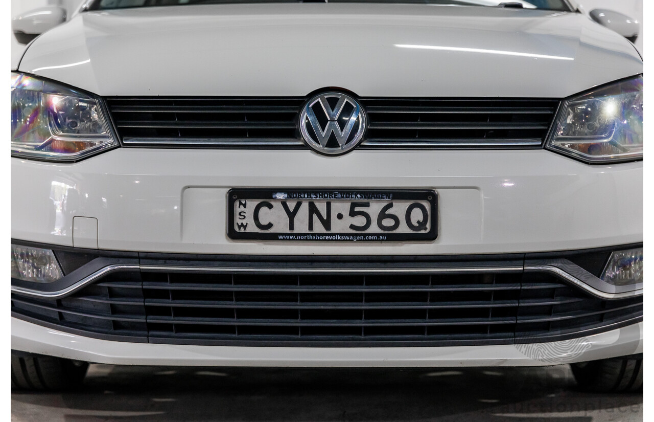 3/2015 Volkswagen Polo 81 TSI Comfortline 6R MY15 5d Hatchback Pure White Turbo 1.2L