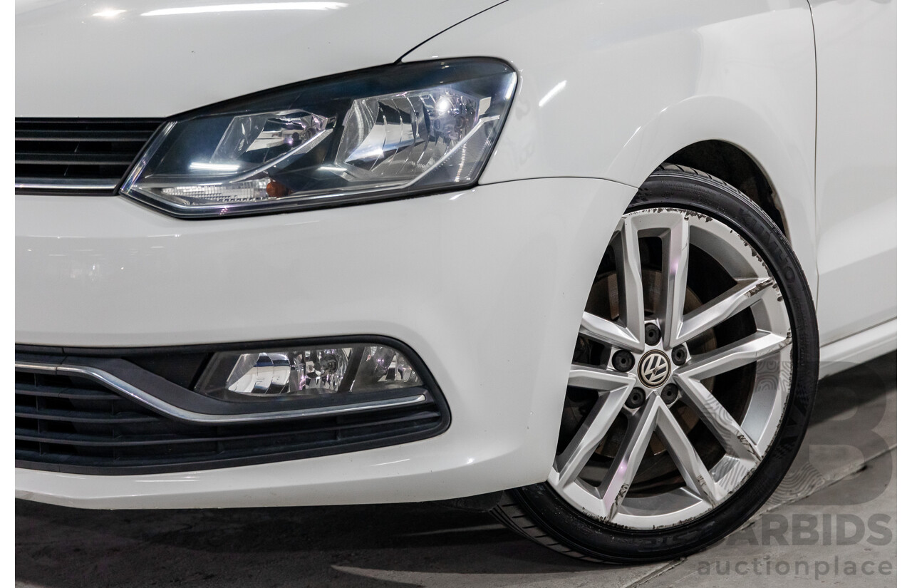 3/2015 Volkswagen Polo 81 TSI Comfortline 6R MY15 5d Hatchback Pure White Turbo 1.2L