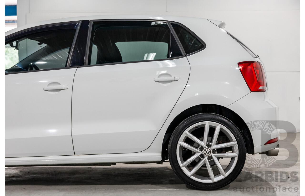 3/2015 Volkswagen Polo 81 TSI Comfortline 6R MY15 5d Hatchback Pure White Turbo 1.2L