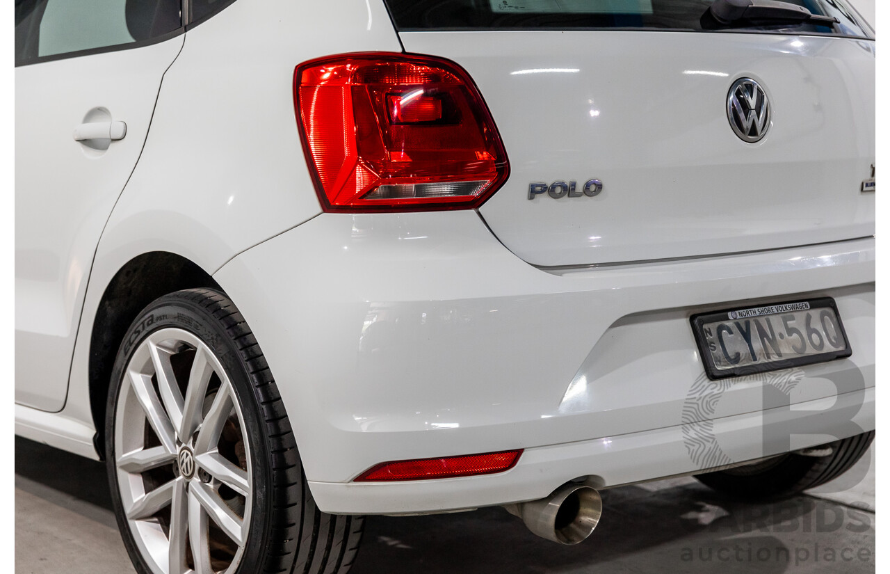 3/2015 Volkswagen Polo 81 TSI Comfortline 6R MY15 5d Hatchback Pure White Turbo 1.2L