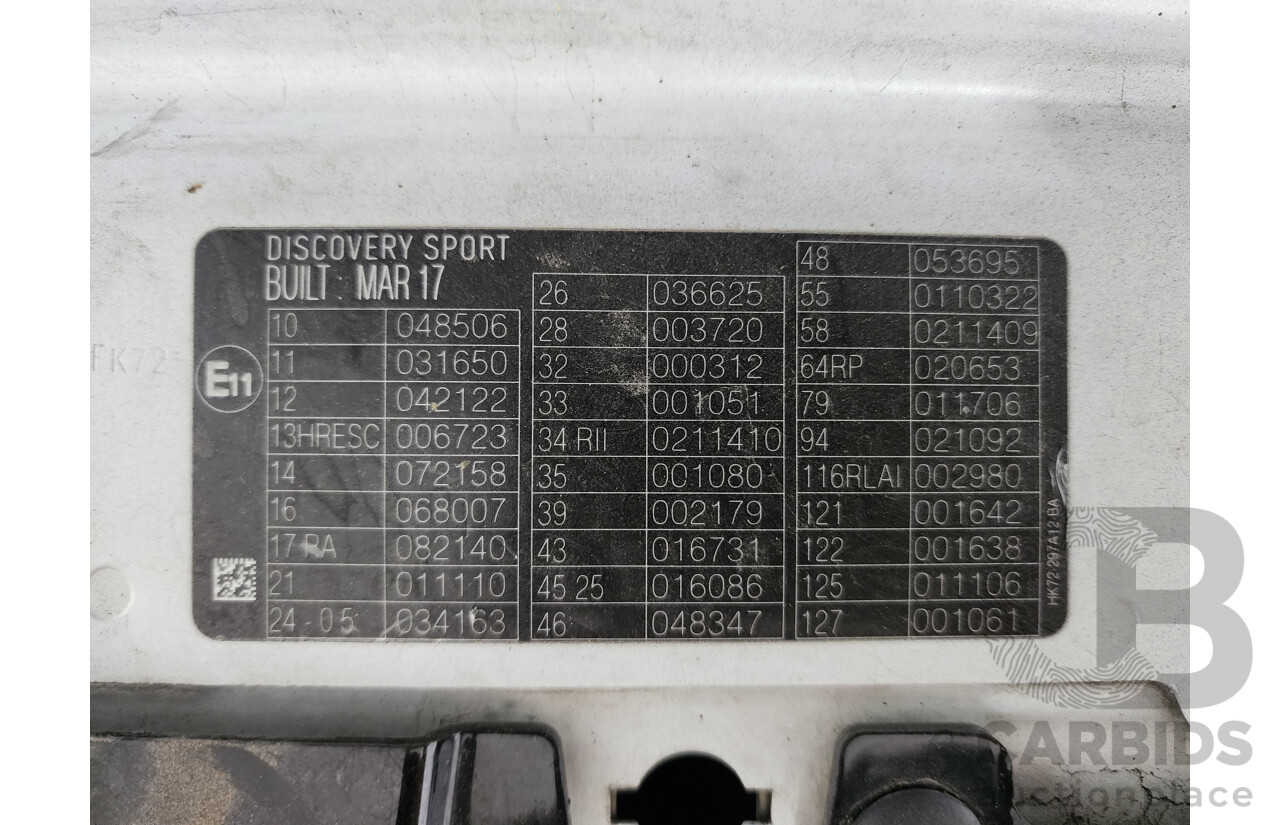 5/2017 Land Rover Discovery Sport TD4 HSE Luxury LC MY17 4d Wagon White 2.0L