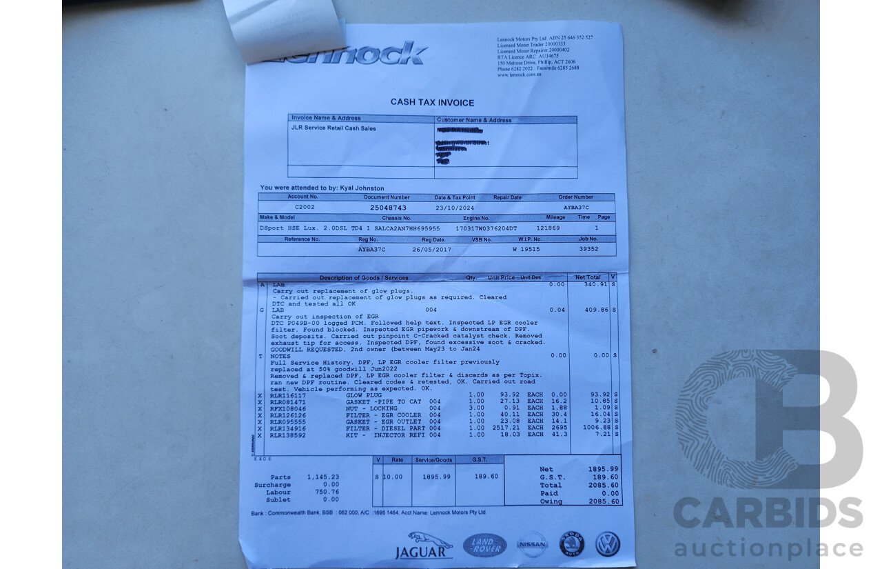 5/2017 Land Rover Discovery Sport TD4 HSE Luxury LC MY17 4d Wagon White 2.0L