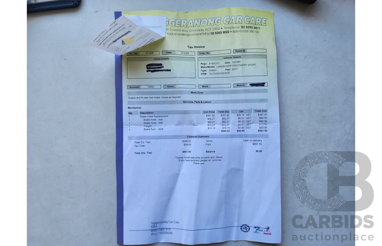 5/2017 Land Rover Discovery Sport TD4 HSE Luxury LC MY17 4d Wagon White 2.0L