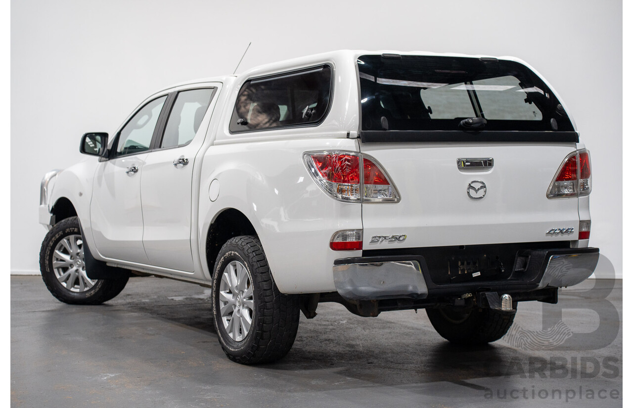 5/2012 Mazda BT50 XTR (4x4)  Dual Cab Utility White Turbo Diesel 3.2L