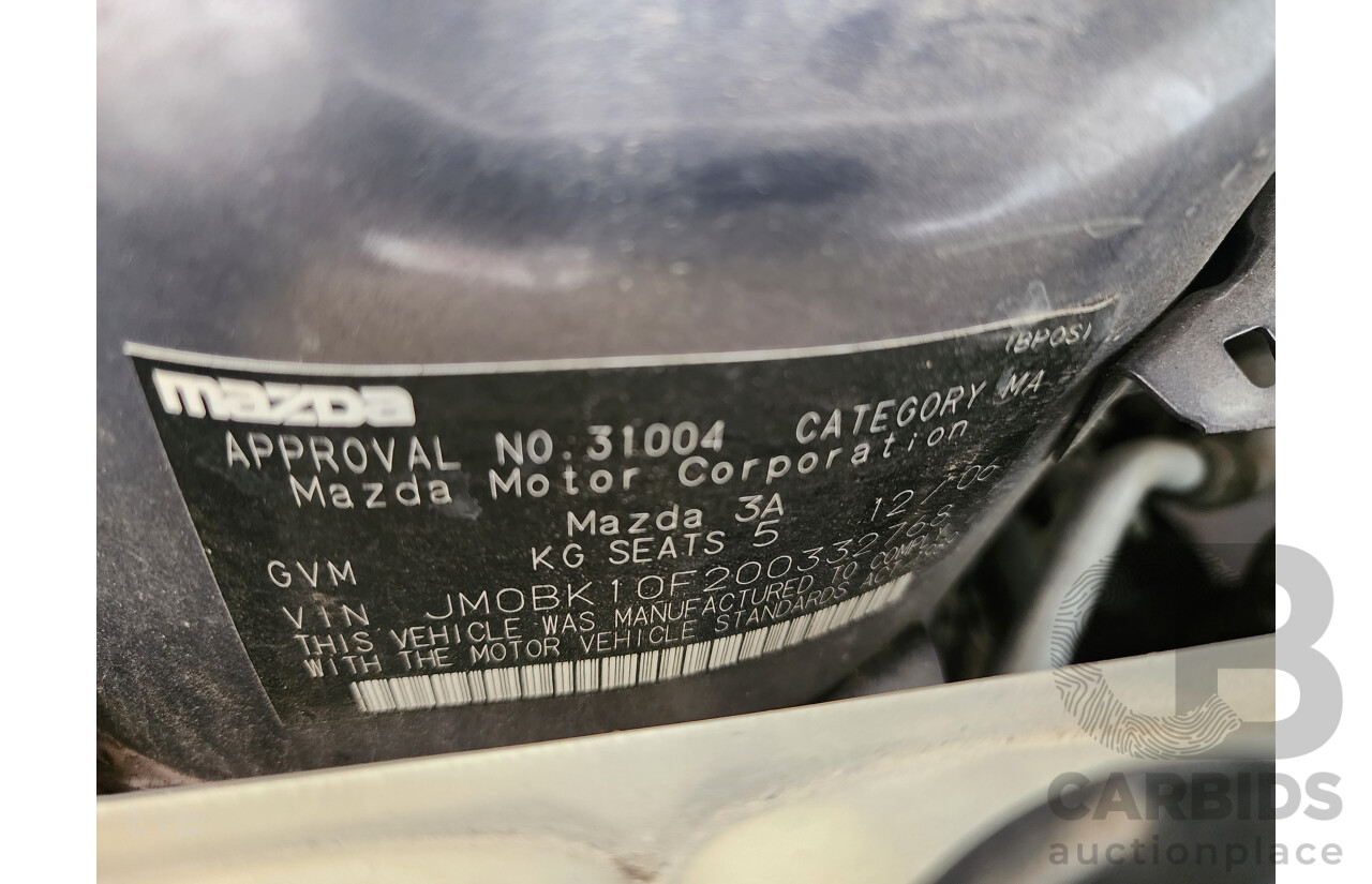 12/2006 Mazda Mazda3 NEO BK MY06 4d Sedan Grey 2.0L