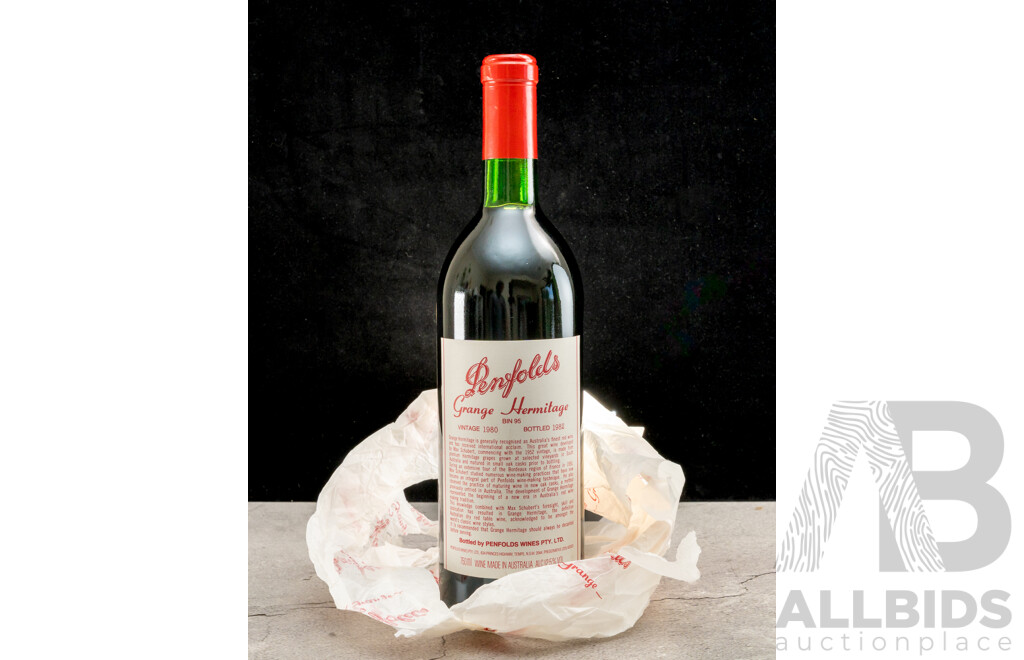 Penfolds Grange Hermitage Bin 95 Vintage 1980