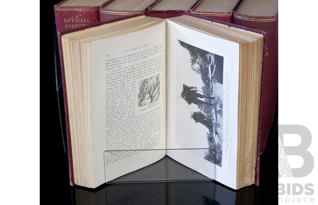 Complete 12 Volume First Edition Set C E W Bean Official History of Australia in the War of 1914 to 1918, Angus & Robertson, Sydney, All Cloth Bound Hardcovers
