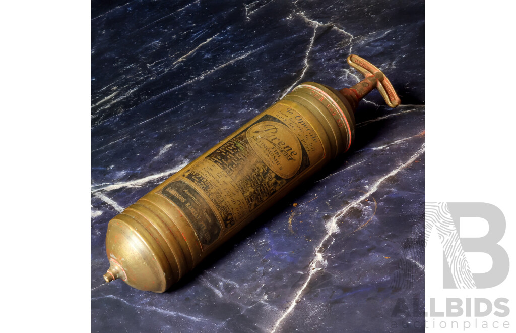 Brass Hand Pump Fire Extinguisher by Pyrene