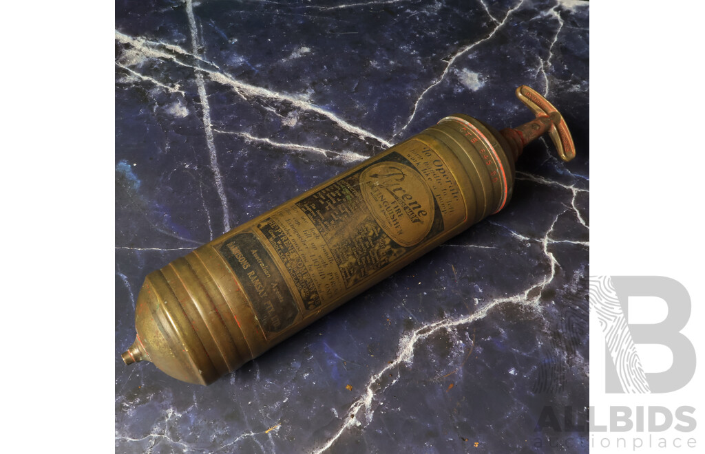 Brass Hand Pump Fire Extinguisher by Pyrene